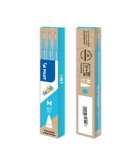 SET 3 REFILL SFERA FRIXIONball 0.7mm AZZURRO PILOT 006645