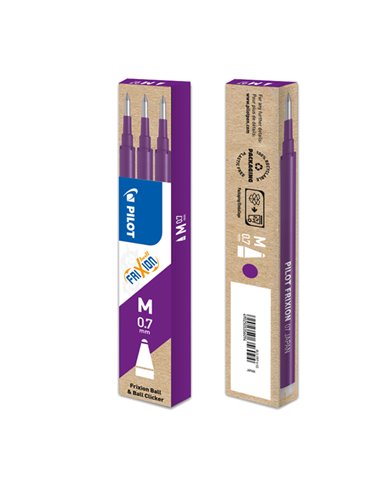 SET 3 REFILL SFERA FRIXIONball 0.7mm VIOLA PILOT 006646 PILOT CANCELLABILI