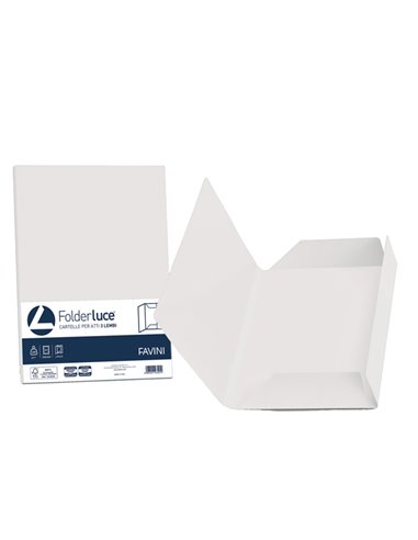25 cartelline 3 lembi ACQUA 200gr 24,5x34,5cm bianco FAVINI A500434 FAVINI CARTELLINE A TRE LEMBI