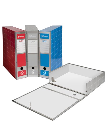 SCATOLA ARCHIVIO BOX4 BLU 37,5X29,5X9CM RESX401.B RESISTO SCATOLE ARCHIVIO CON BOTTONE