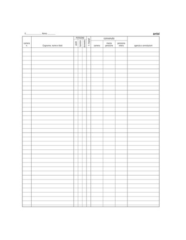 REGISTRO ARRIVI PARTENZE 31x24.5cm 46pag E2839 EDIPRO E2839 EDIPRO ALBERGHI-RISTORANTI