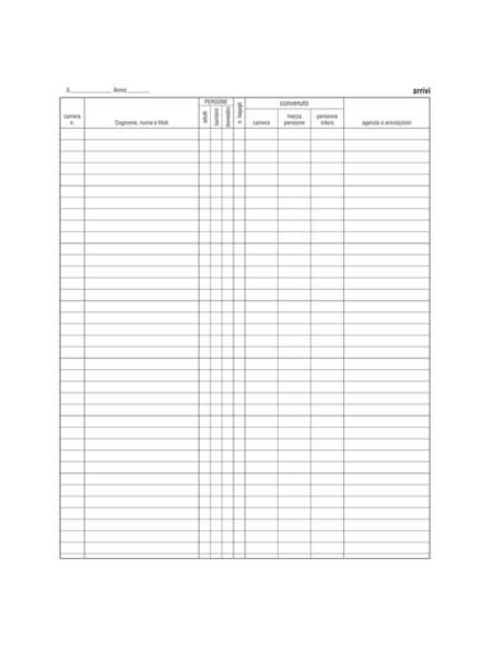 REGISTRO ARRIVI PARTENZE 31x24.5cm 46pag E2839 EDIPRO E2839 EDIPRO ALBERGHI-RISTORANTI