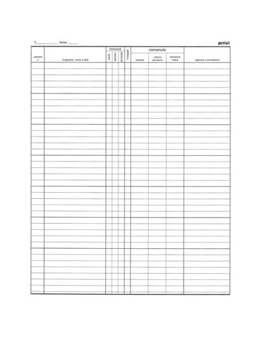 REGISTRO ARRIVI PARTENZE 31x24.5cm 46pag E2839 EDIPRO E2839 EDIPRO ALBERGHI-RISTORANTI