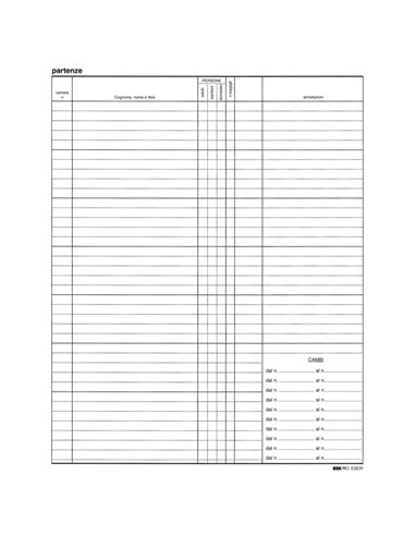 REGISTRO ARRIVI PARTENZE 31x24.5cm 46pag E2839 EDIPRO E2839 EDIPRO ALBERGHI-RISTORANTI
