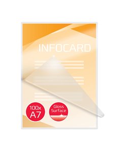 Scatola 100 pouches 2x125mic 80x111mm A7 GBC IB581076 GBC POUCHES PER PLASTIFICARE