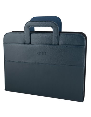 CARTELLA PORTABLOCCO PROFESSIONAL 36X28.5X6CM BLU City Time 4853-BL