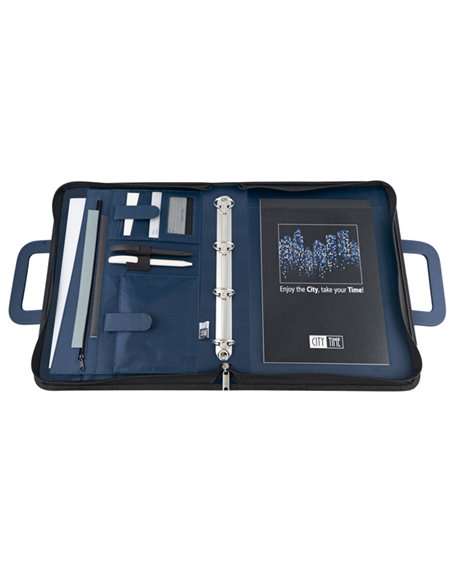 CARTELLA PORTABLOCCO PROFESSIONAL 36X28.5X6CM BLU City Time 4853-BL