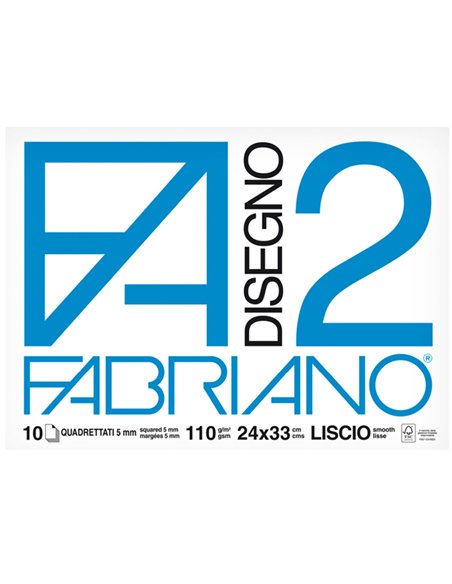 ALBUM P.M. FABRIANO2 (24X33CM) 10FG 110GR QUADRETTO 5MM 04204311 FABRIANO ALBUM DISEGNO BIANCO