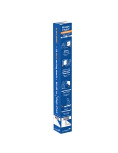 ROTOLO 25FG ELETTROSTATICI 60x80CM A QUADRETTI MAGIC CHART LEGAMASTER L-1590 00 2