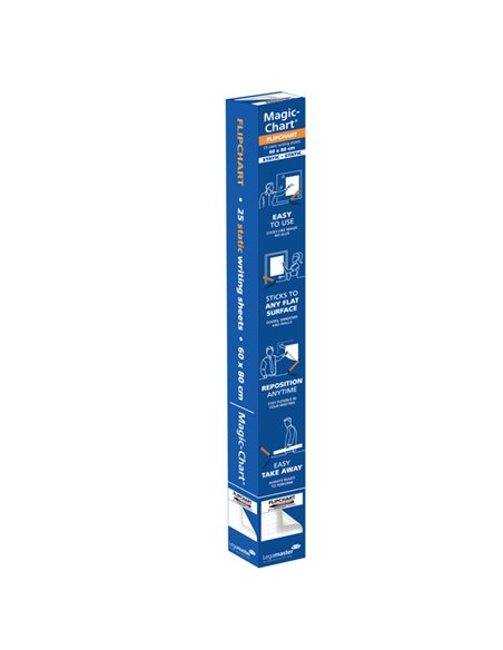 ROTOLO 25FG ELETTROSTATICI 60x80CM A QUADRETTI MAGIC CHART LEGAMASTER L-1590 00