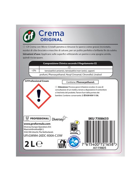 DETERSIVO CIF CREMA CLASSICA 2 LITRI 7508633