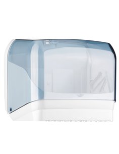 DISPENSER ASCIUGAMANI IN ROTOLO/ FOGLI TRASPARENTE/BIANCO MAR PLAST A60210 MAR PLAST ACCESSORI PER IL BAGNO E DISPENSER