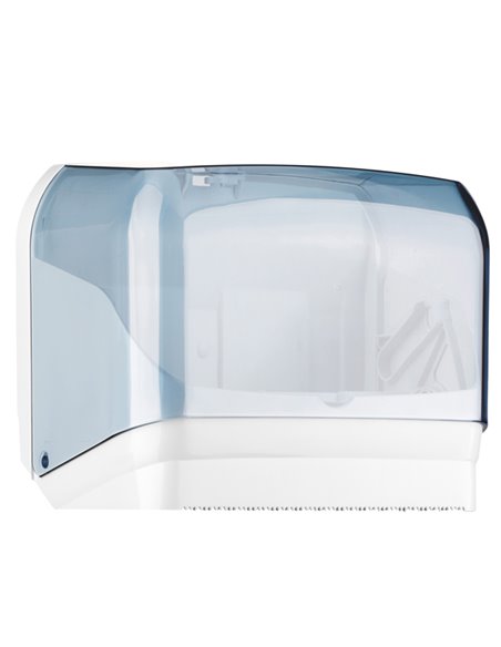 DISPENSER ASCIUGAMANI IN ROTOLO/ FOGLI TRASPARENTE/BIANCO MAR PLAST A60210 MAR PLAST ACCESSORI PER IL BAGNO E DISPENSER