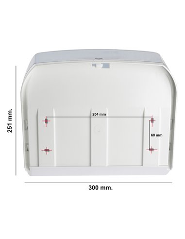 DISPENSER ASCIUGAMANI IN ROTOLO/ FOGLI TRASPARENTE/BIANCO MAR PLAST A60210 MAR PLAST ACCESSORI PER IL BAGNO E DISPENSER