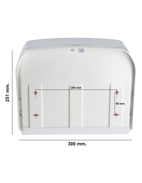 DISPENSER ASCIUGAMANI IN ROTOLO/ FOGLI TRASPARENTE/BIANCO MAR PLAST A60210 MAR PLAST ACCESSORI PER IL BAGNO E DISPENSER