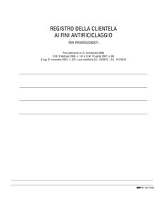 REGISTRO ANTIRICICLAGGIO PER PROFESSIONISTI 31X24CM 46fg E2174 EDIPRO E2174 EDIPRO AZIENDE-CONTABILITA' GENERALE 2