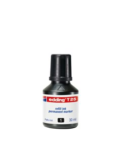RICARICA INCHIOSTRO PERMANENTE 30ML T25 NERO EDDING E-T25 001 EDDING INCHIOSTRO E RICAMBI PER MARCATORI