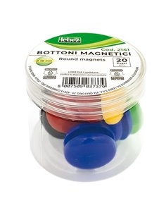 BARATTOLO 20 MAGNETI TONDI Ø 30MM COLORI ASS. ART.2141 2141