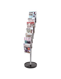 ESPOSITORE DA TERRA A 7 TASCHE A4 IN METALLO ALBA DDFIL7S ALBA PORTADEPLIANT DA TERRA