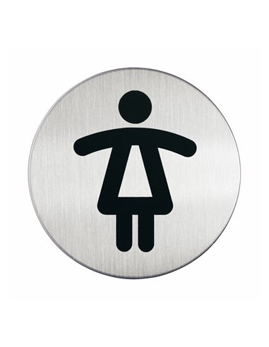 PITTOGRAMMA Ø 8,3cm 'TOILETTE DONNA' IN ACCIAIO 4904-23 DURABLE PITTOGRAMMI
