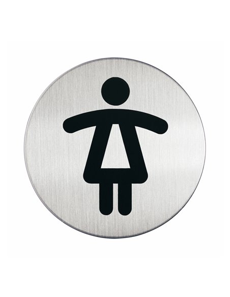 PITTOGRAMMA Ø 8,3cm 'TOILETTE DONNA' IN ACCIAIO 4904-23 DURABLE PITTOGRAMMI