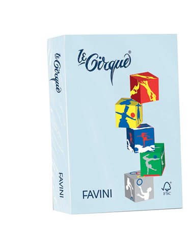 Carta LECIRQUE A3 80gr 500fg celeste pastello 101 FAVINI A71T353