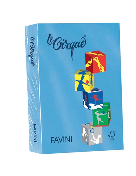Carta LECIRQUE A3 80gr 500fg azzurro reale 204 FAVINI A71G353
