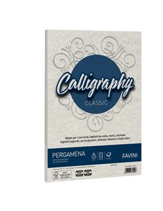 Carta CALLIGRAPHY PERGAMENA 90gr A4 50fg perla 10 FAVINI A694204
