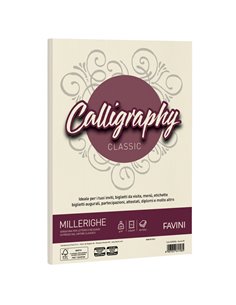 Carta CALLIGRAPHY MILLERIGHE 200gr A4 50fg avorio 02 FAVINI A69Q324