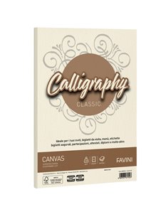 Carta CALLIGRAPHY CANVAS 100gr A4 50fg avorio 02 FAVINI A69Q214