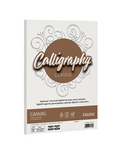 Carta CALLIGRAPHY CANVAS 200gr A4 50fg bianco 01 FAVINI A690314 FAVINI CARTE EVENTI-INVITI