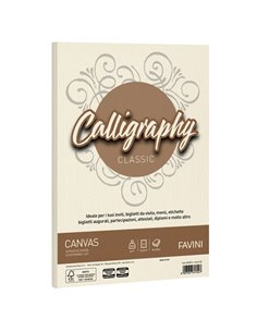 Carta CALLIGRAPHY CANVAS 200gr A4 50fg avorio 02 FAVINI A69Q314 FAVINI CARTE EVENTI-INVITI