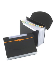 CARTELLA A 13 TASCHE 23X33CM NERO OPTIMA EXPANDER 2102483 REXEL CARTELLE A SOFFIETTO