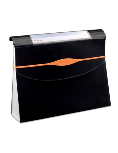 CARTELLA A 13 TASCHE 23X33CM NERO OPTIMA EXPANDER 2102483 REXEL CARTELLE A SOFFIETTO