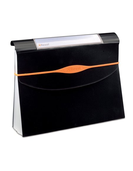 CARTELLA A 13 TASCHE 23X33CM NERO OPTIMA EXPANDER 2102483 REXEL CARTELLE A SOFFIETTO