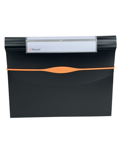 CARTELLA A 13 TASCHE 23X33CM NERO OPTIMA EXPANDER 2102483 REXEL CARTELLE A SOFFIETTO