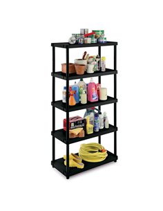 SCAFFALE PPL 5 RIPIANI 80x40x173,4CM NERO ART.4080 S/5 1001895 TERRY SCAFFALI