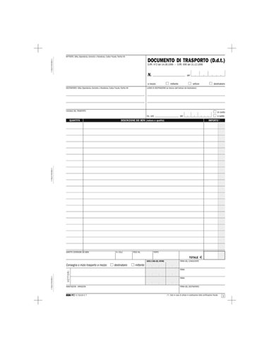 BLOCCO DDT 29.7X22CM 33fg 3 copie AUTORIC. E5219CT E5219CT EDIPRO MAGAZZINO-TRASPORTI