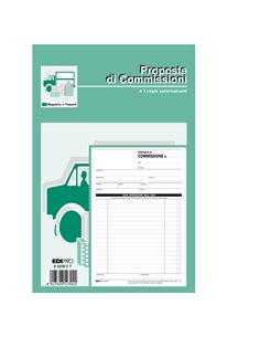 BLOCCO COPIA COMMISSIONI 23X15cm 33fg 3 copie autoric. E5230CT EDIPRO E5230CT EDIPRO MAGAZZINO-TRASPORTI