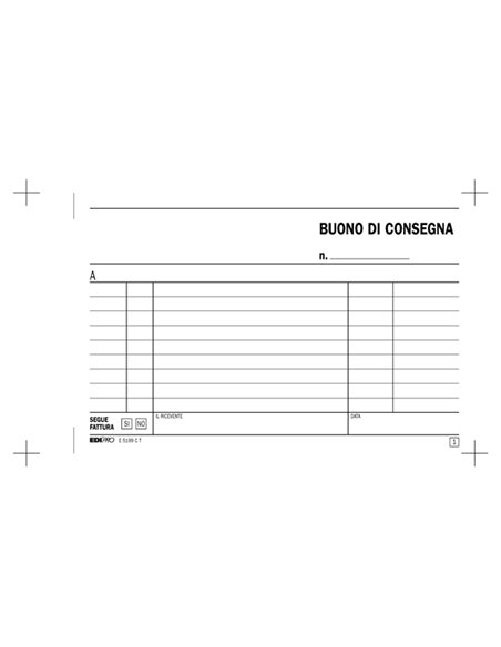 BLOCCO BUONI CONSEGNA 10X17CM 33fg 3 copie AUTORIC. E5199CT E5199CT EDIPRO MAGAZZINO-TRASPORTI