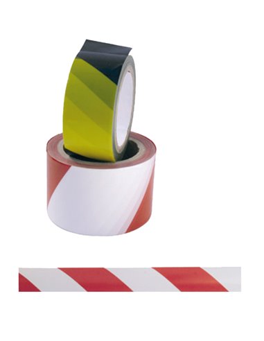 NASTRO ADESIVO 50MMX25MT SICUREZZA ROSSO/BIANCO 1620-R/B VIVA SEGNALETICA