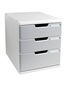 CASSETTIERA MODULO A4 3 CASSETTI GRIGIO/GRANITO EXACOMPTA 325041D EXACOMPTA CASSETTIERE DA SCRIVANIA