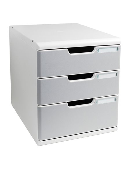CASSETTIERA MODULO A4 3 CASSETTI GRIGIO/GRANITO EXACOMPTA 325041D EXACOMPTA CASSETTIERE DA SCRIVANIA