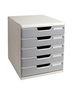 CASSETTIERA MODULO A4 5 CASSETTI GRIGIO/GRANITO EXACOMPTA 301041D EXACOMPTA CASSETTIERE DA SCRIVANIA