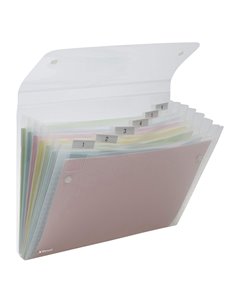 CARTELLA A 6 TASCHE 22X30CM TRASPARENTE ICE REXEL 2102033 REXEL CARTELLE A SOFFIETTO