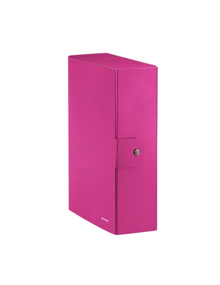 Scatola progetto WOW dorso 10cm fucsia metal LEITZ 39680023 LEITZ SCATOLE ARCHIVIO CON BOTTONE