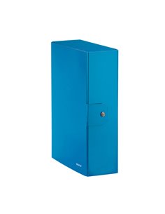 Scatola progetto WOW dorso 10cm blu metal LEITZ 39680036 LEITZ SCATOLE ARCHIVIO CON BOTTONE