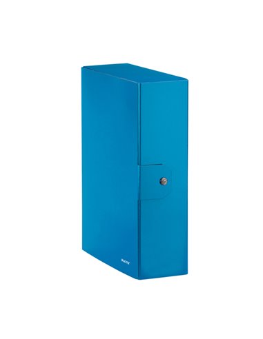 Scatola progetto WOW dorso 10cm blu metal LEITZ 39680036 LEITZ SCATOLE ARCHIVIO CON BOTTONE