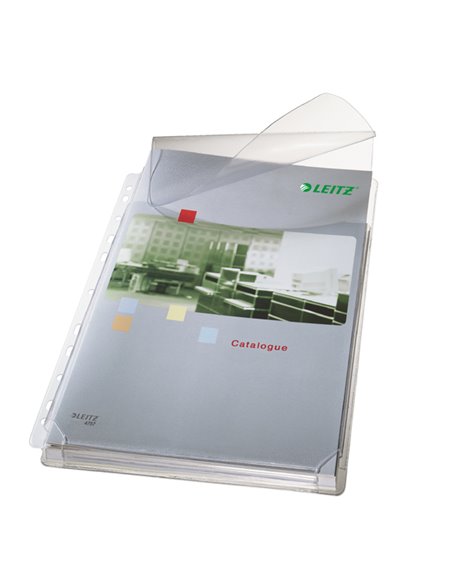 5 BUSTE FORATE C/SOFFIETTO E PATELLA 22X30 IN PVC LEITZ 47573003