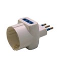ADATTATORE TRIPLO CON SPINA 2P+T 10A - 2 PRESE 10A + 1 SCHUKO 492518036